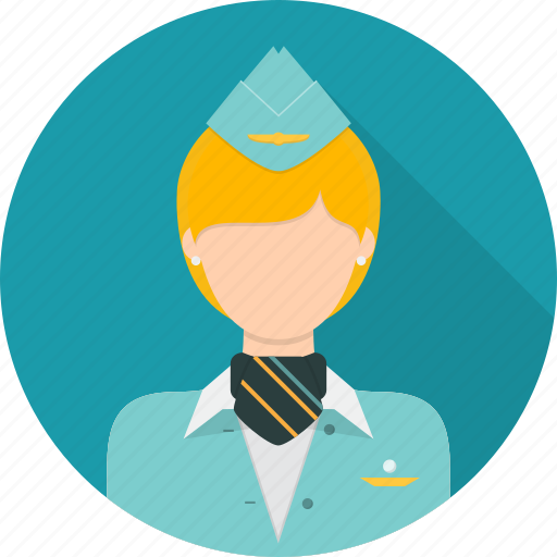 Attendant, avatar, flight, stewardess, uniform, woman icon - Download on Iconfinder
