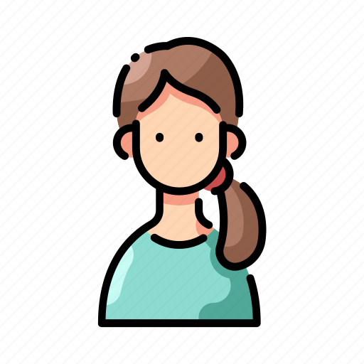Avatar, hair, housewife, lady, long, tie, woman icon - Download on Iconfinder