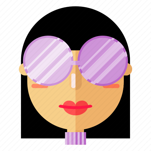 Avatar, female, girl, profile, smiley, sunglasses, woman icon - Download on Iconfinder