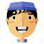 avatar, hat, male, man, profile, smiley, user 