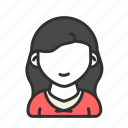 avatar, character, girl, person, profile, user, woman