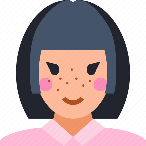 Avatar, bangs, blush, freckles, girl, person, woman icon - Download on Iconfinder