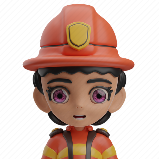 Firefighter, female icon - Download on Iconfinder