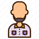 man, profile, bald, avatar, person, user