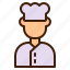 man, avatar, restaurant, chef, male, bakery 