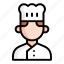 avatar, user, man, chef, cook, kitchen 