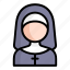 avatar, nun, user, woman, female 