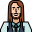 avatar, caucasian, long hair, male, man, profile, user 