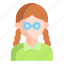 avatar, female, nerd 