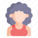 avatar, frizzy, woman, user, female