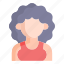 avatar, frizzy, woman, user, female 