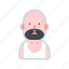 avatar, bald, beard, character, male, man 