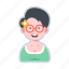 avatar, character, glasses, short hair, woman 