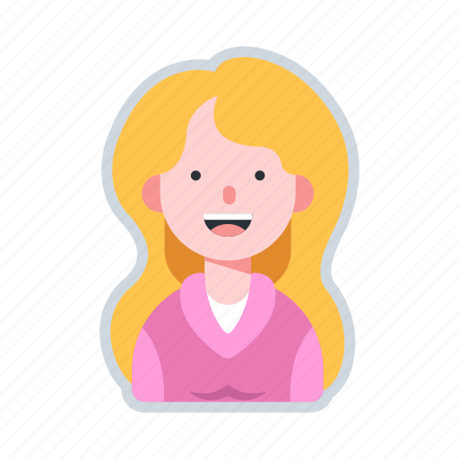 Avatar, character, female, long hair, woman icon - Download on Iconfinder