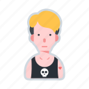 avatar, character, man, musician, punk