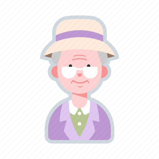 Avatar, character, elder, grandmother, old, old woman, woman icon - Download on Iconfinder