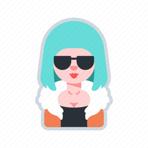 Avatar, character, stylish, sunglasses, woman icon - Download on Iconfinder