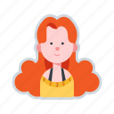 avatar, character, long hair, redhead, woman