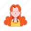 avatar, character, long hair, redhead, woman 