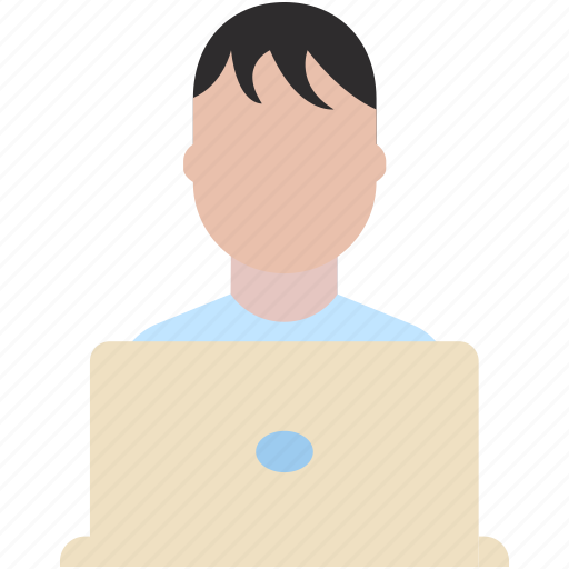 Boy, employee, guy, laptop, man, people, person icon - Download on Iconfinder
