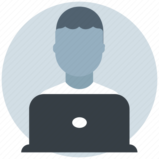 Boy, employee, laptop, man, people, user, worker icon - Download on Iconfinder