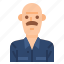 avatar, bald, man, men, mustache, profile, user 