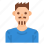 avatar, bald, man, men, profile, shirt, user 