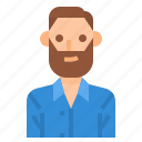 avatar, beard, man, men, profile, shirt, user