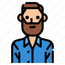 avatar, beard, man, men, profile, shirt, user 