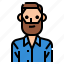 avatar, beard, man, men, profile, shirt, user 