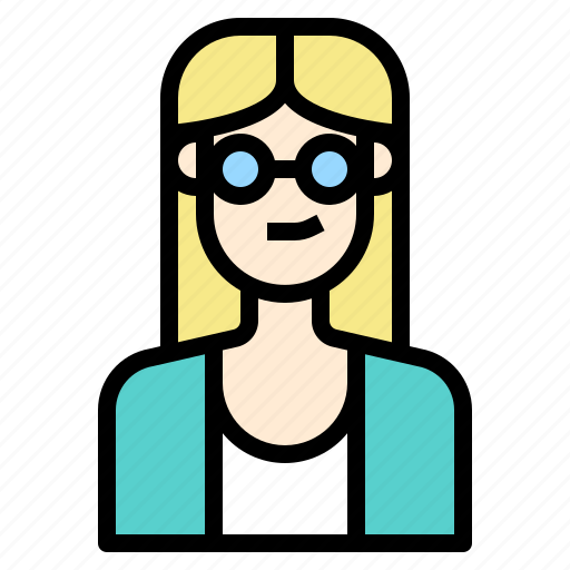 Avatar, girl, glasses, people, user, woman, young icon - Download on Iconfinder