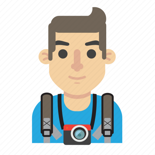 Avatar, backpacker, camera, man, photo, travel, trip icon - Download on Iconfinder