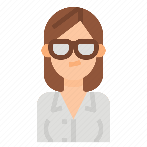 Avatar, business, glasses, hair, long, woman, women icon - Download on Iconfinder