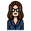avatar, business, glasses, hair, long, woman, women 