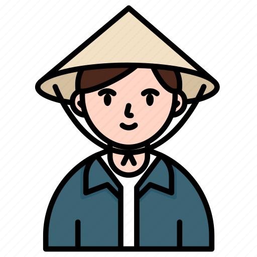 Woman, asian, farmer, gardener, orchardist, character icon - Download on Iconfinder