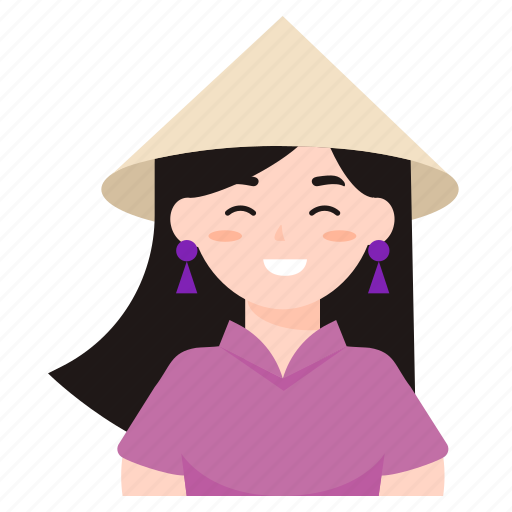 Woman, tradition, dress, ao, dai, vietnamese, national icon - Download on Iconfinder