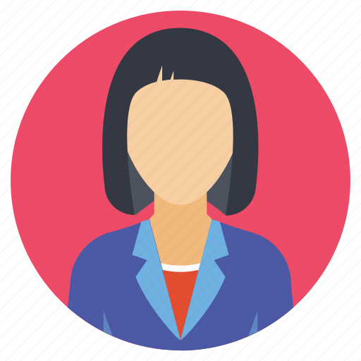Evaluator, female interviewee, invigilator, woman profile, working lady icon - Download on Iconfinder