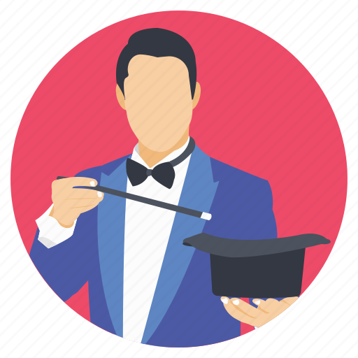 Expert magician, hat trick, magic expert, magic tricks, showman icon - Download on Iconfinder