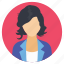 company secretary, female profile, office employee, office job, woman avatar 