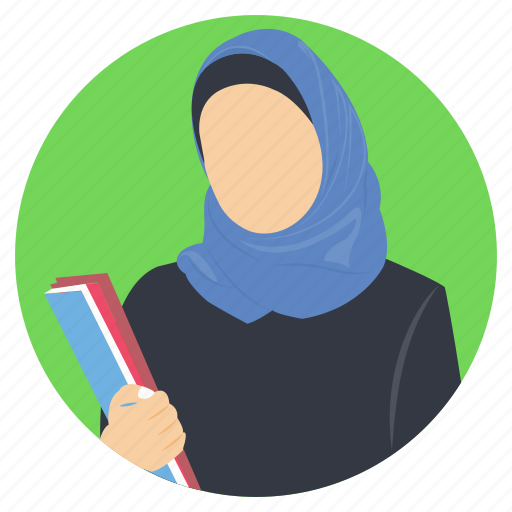 Female learner, female student, hijabi woman, muslim student, muslim woman icon - Download on Iconfinder