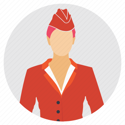 Air hostess, airline employee, female worker, professional individual, woman avatar icon - Download on Iconfinder