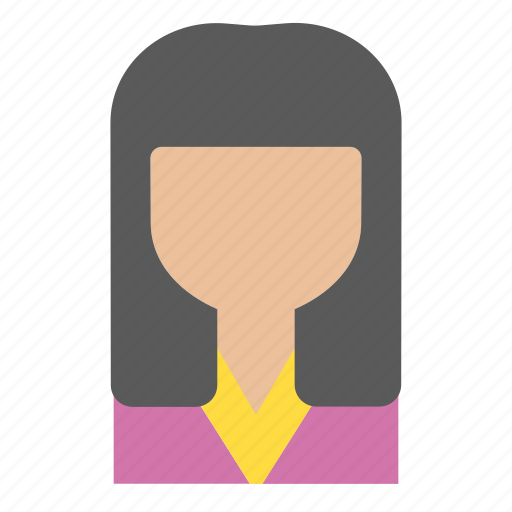 Avatar, black hair, business, female, girl, user, woman icon - Download on Iconfinder