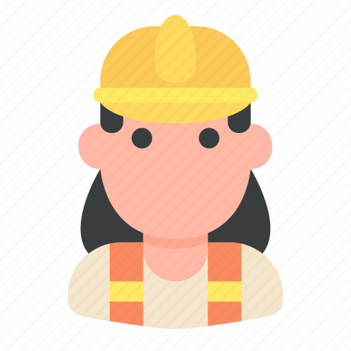 Construction, construction worker, job, profession, woman, worker icon - Download on Iconfinder