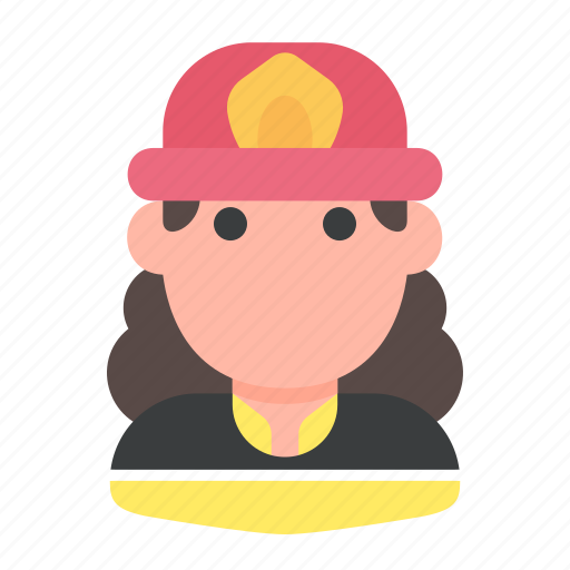 Avatar, firefighter, firewoman, job, people, profession icon - Download on Iconfinder