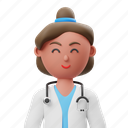 woman, doctor, avatar 