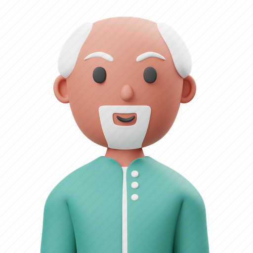 Old, men, male 3D illustration - Download on Iconfinder