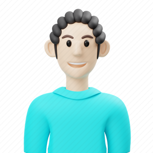 Cheerful, men, avatar 3D illustration - Download on Iconfinder