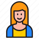 avatar, company, employee, woman, female, office, worker