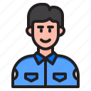 avatar, man, cop, profile, police