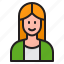 avatar, office, worker, company, employee, woman, profile 